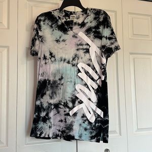 Pink long tie dye t-shirt